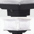 Clear Geometric 3 Color Light Solar Outdoor Post Lights