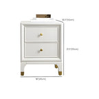 Narrow Bedroom Tip Resistant White Wood Nightstand