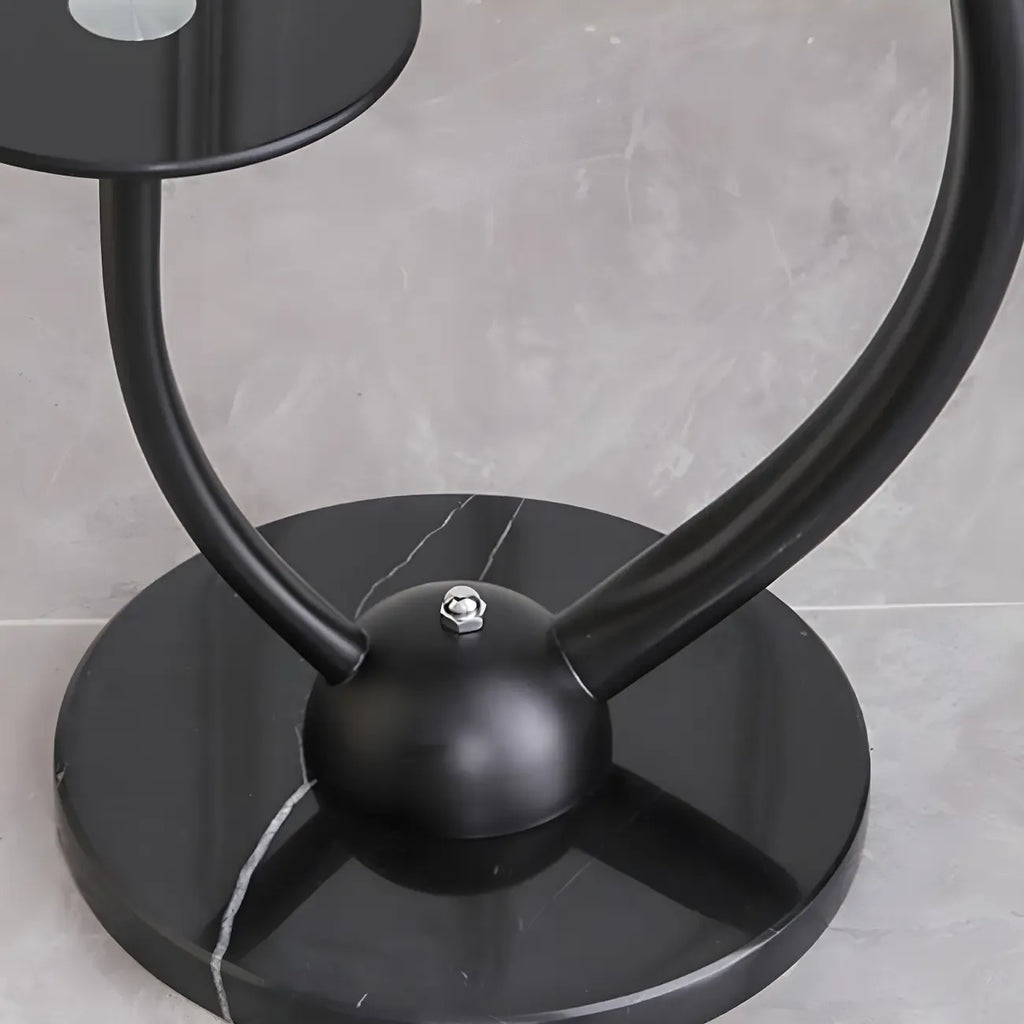 Contemporary Black Floor Lamp with Shelves for Living Room