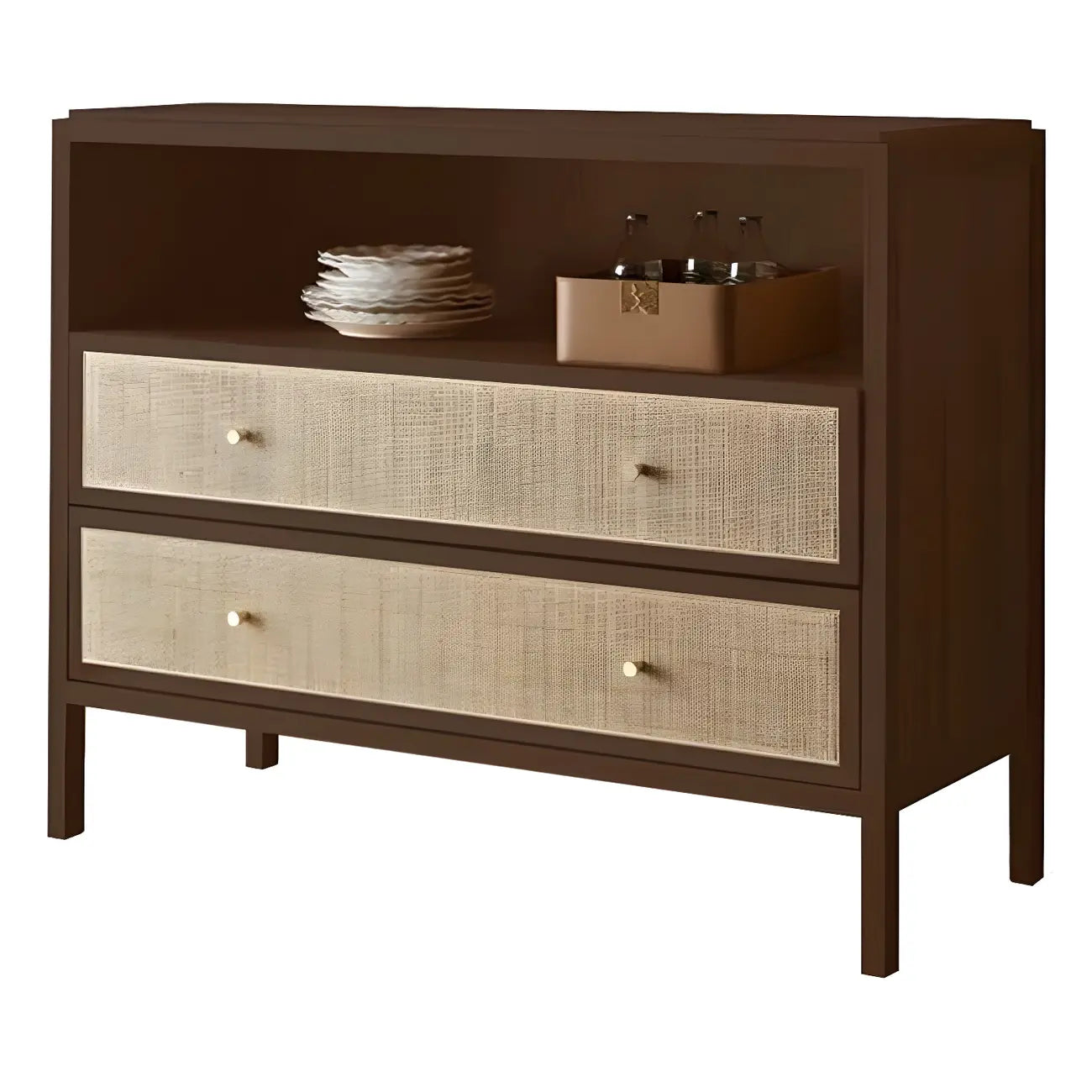 Tropical Natural Wooden Bachelor Chests with Drawers