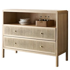 Tropical Natural Wooden Bachelor Chests with Drawers