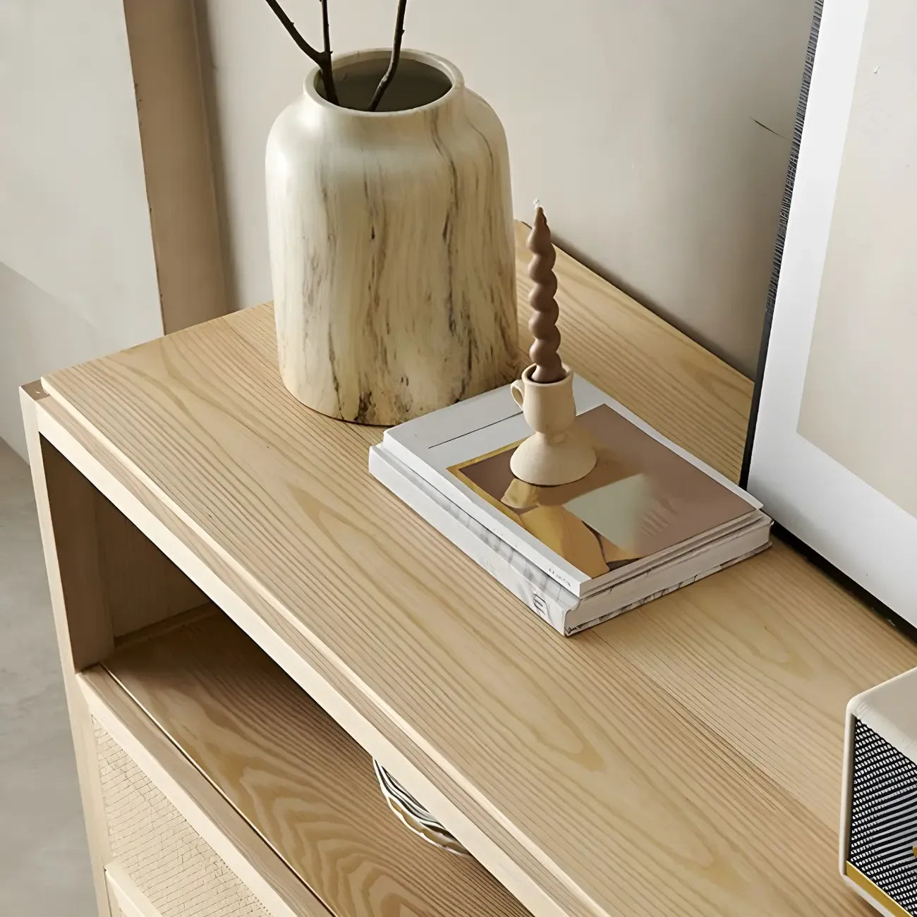 Tropical Natural Wooden Bachelor Chests with Drawers
