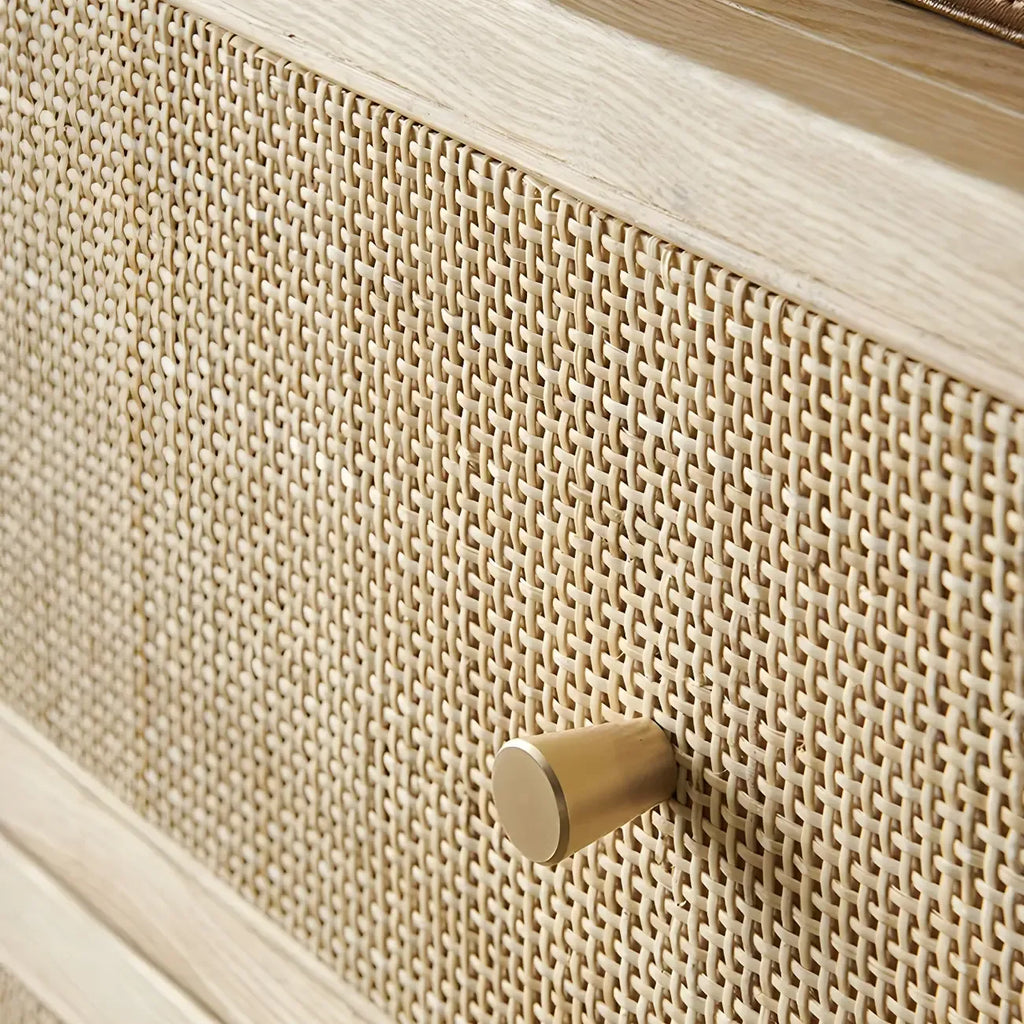 Tropical Natural Wooden Bachelor Chests with Drawers