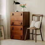 Minimalist Brown Wooden Dressers & Chests with Drawers