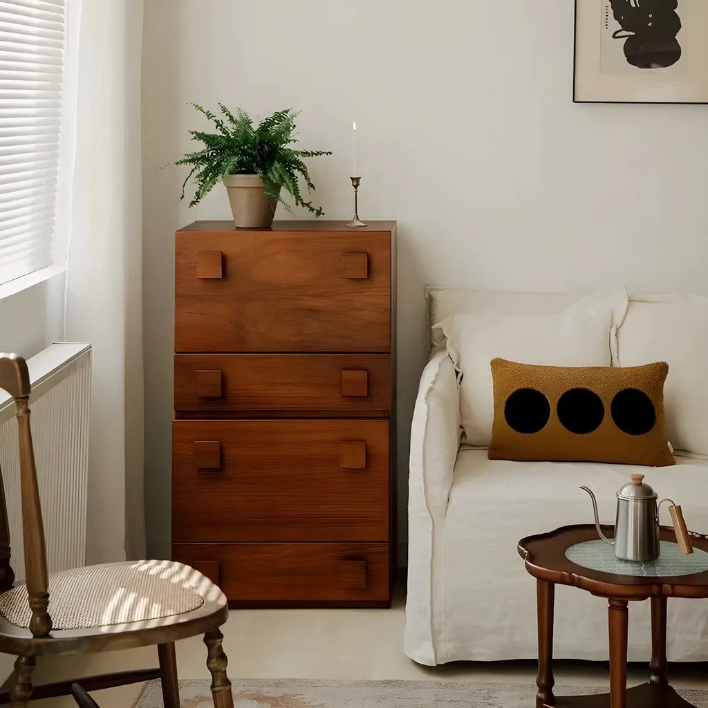 Minimalist Brown Wooden Dressers & Chests with Drawers