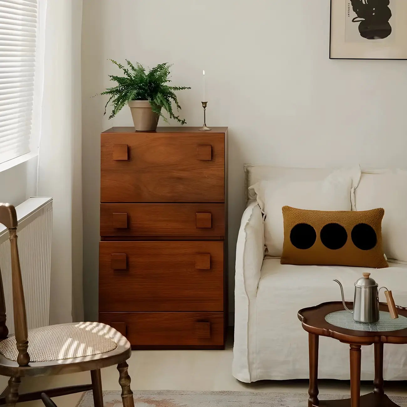 Minimalist Brown Wooden Dressers & Chests with Drawers