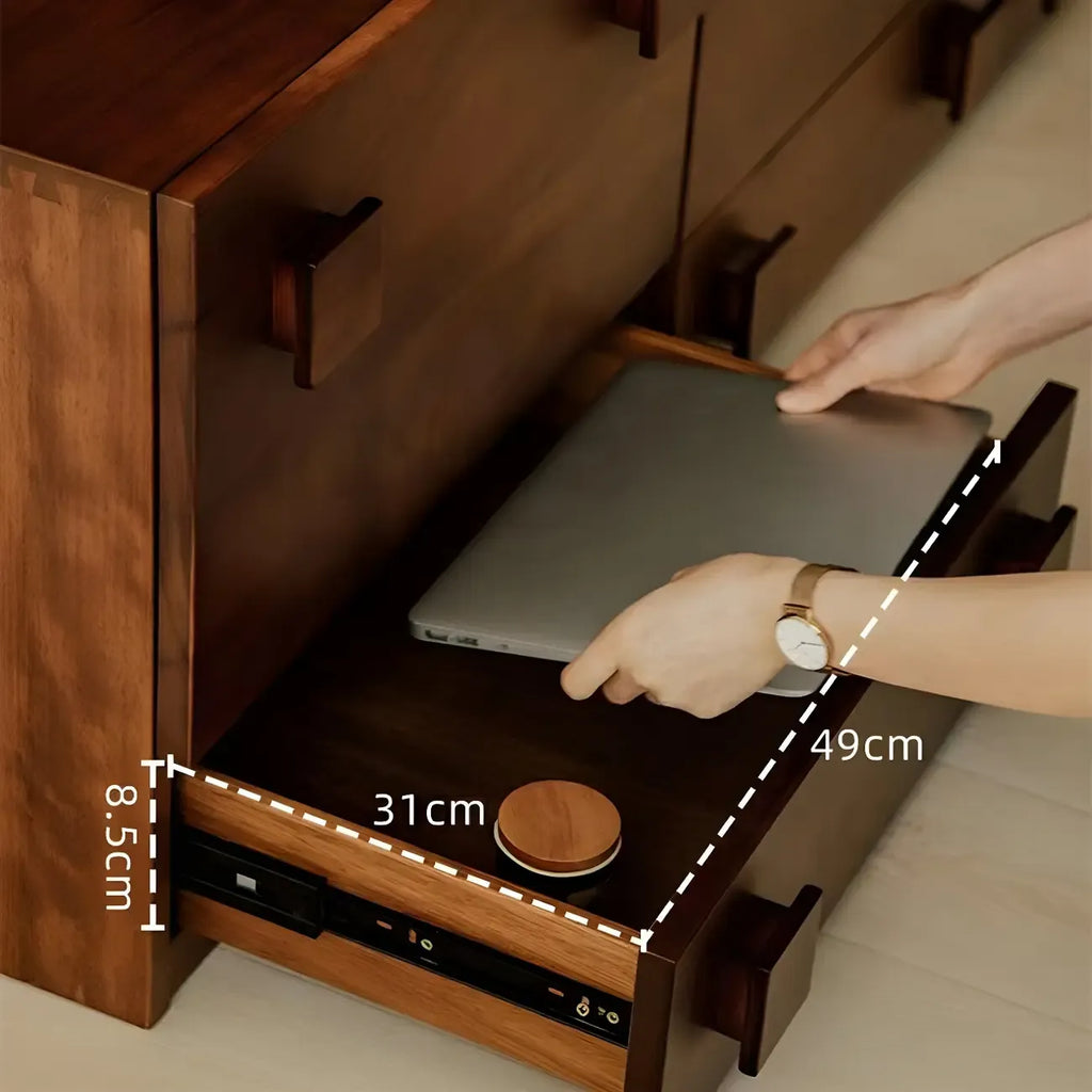 Minimalist Brown Wooden Dressers & Chests with Drawers