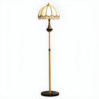 67 Vintage Brass LED Floor Lamp with Adjustable Height