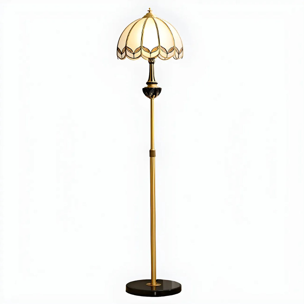 67 Vintage Brass LED Floor Lamp with Adjustable Height