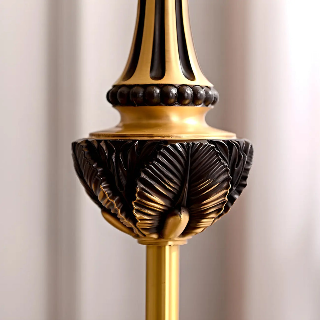 67 Vintage Brass LED Floor Lamp with Adjustable Height