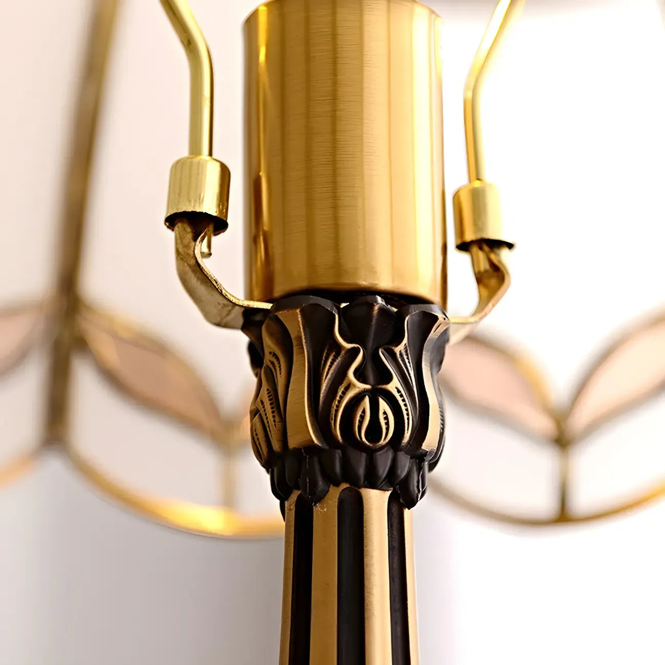 67 Vintage Brass LED Floor Lamp with Adjustable Height