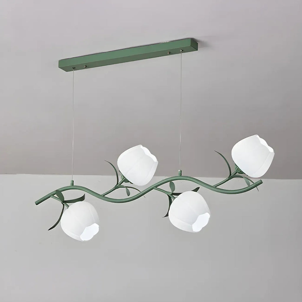 Elegant Modern Flower-Shaped Island Pendant Light for Kitchen