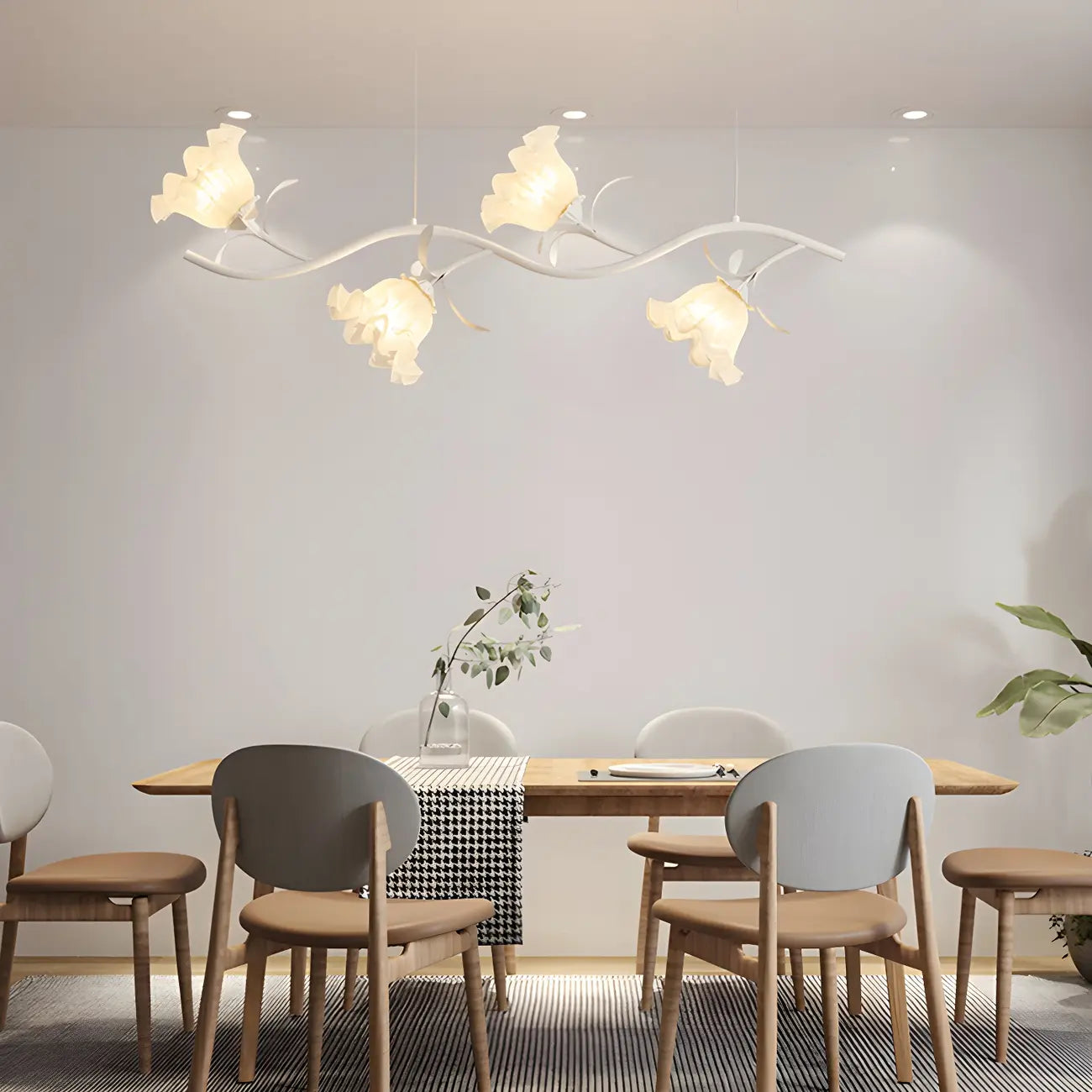 Elegant Modern Flower-Shaped Island Pendant Light for Kitchen