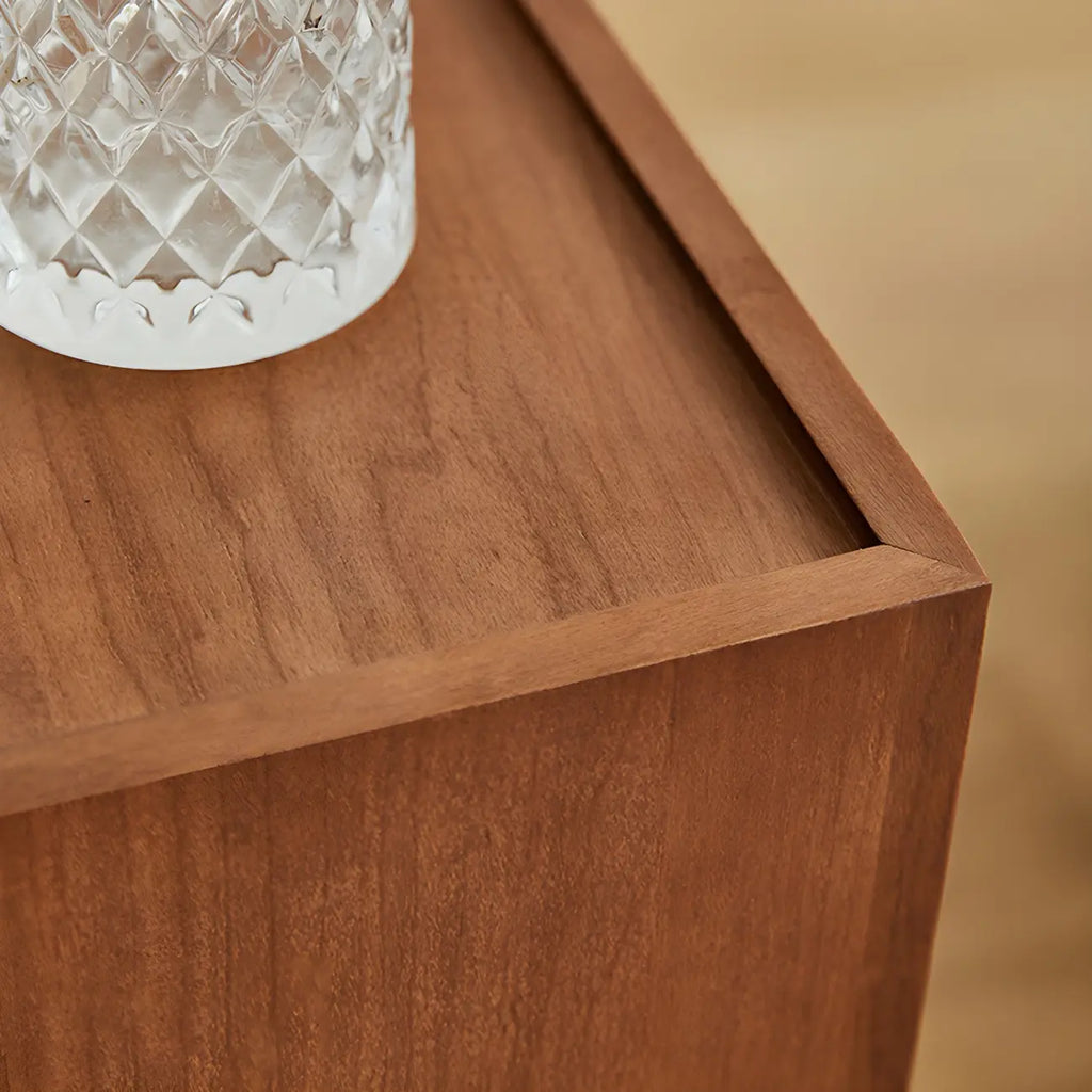 Mid-century Modern 2-tier Wood Side Table with Open Storage