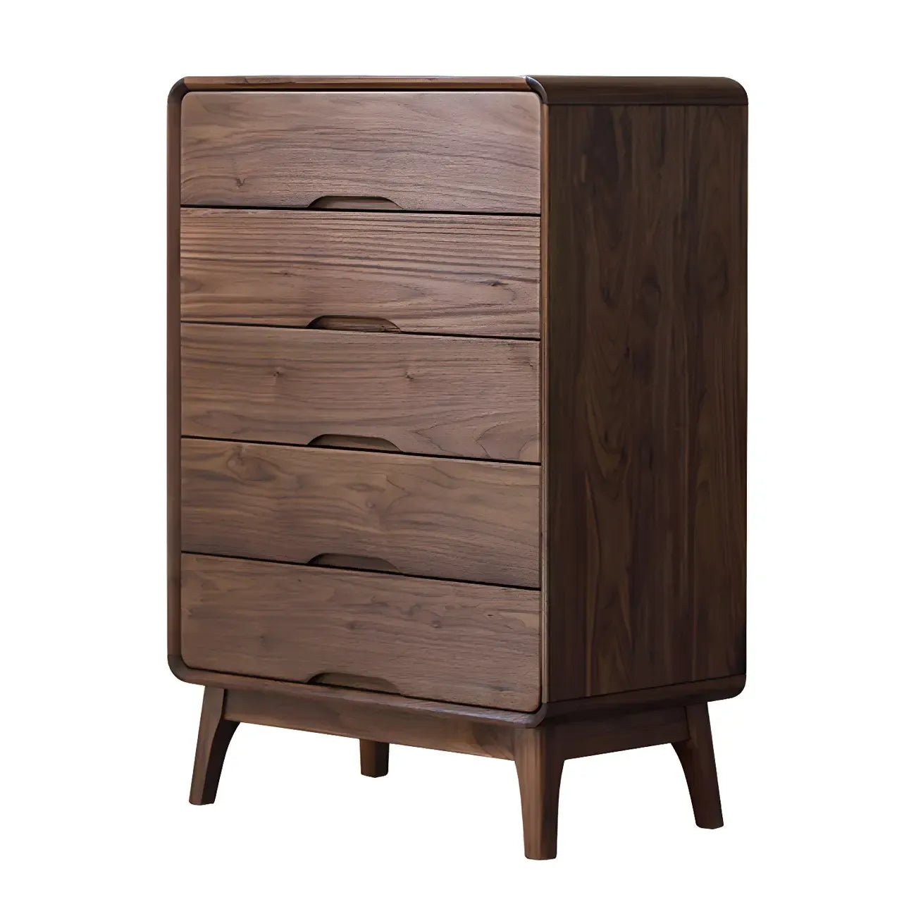 Vintage Solid Wood Dark Walnut Dressers & Chests for Bedroom