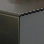 4-Drawer Elegant Grey Long Wooden TV Stand with Legs