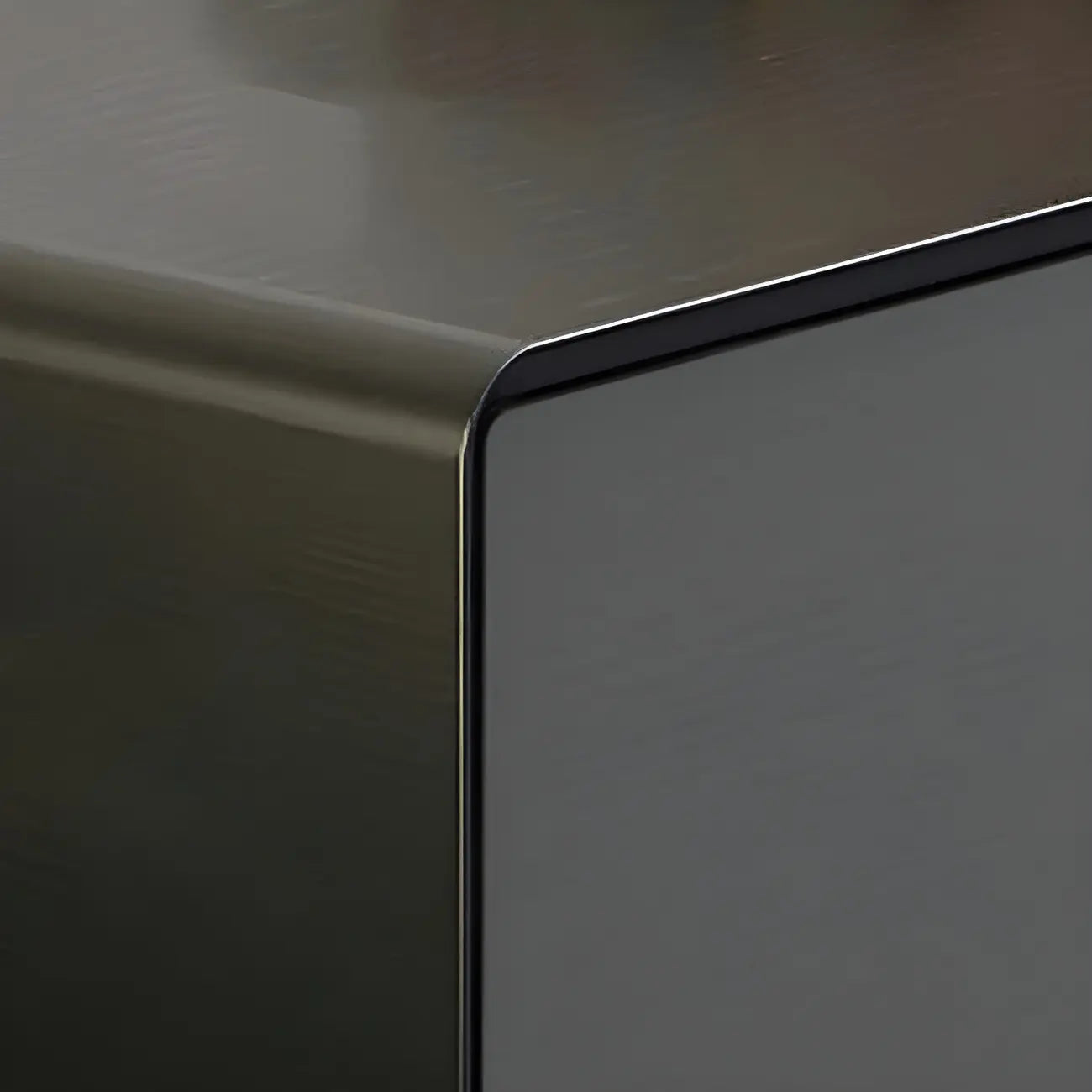 4-Drawer Elegant Grey Long Wooden TV Stand with Legs