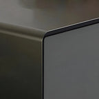 4-Drawer Elegant Grey Long Wooden TV Stand with Legs