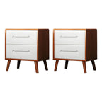 Scandinavian Drawer Storage Wooden 2 drawer Nightstand