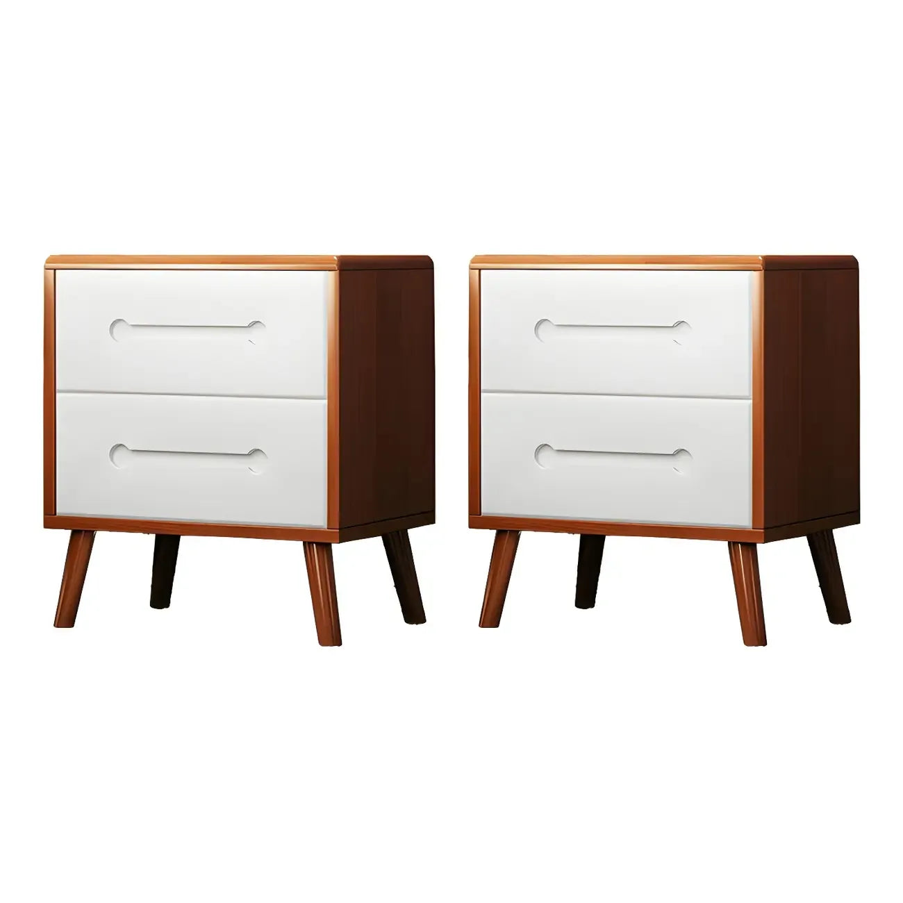 Scandinavian Drawer Storage Wooden 2 drawer Nightstand