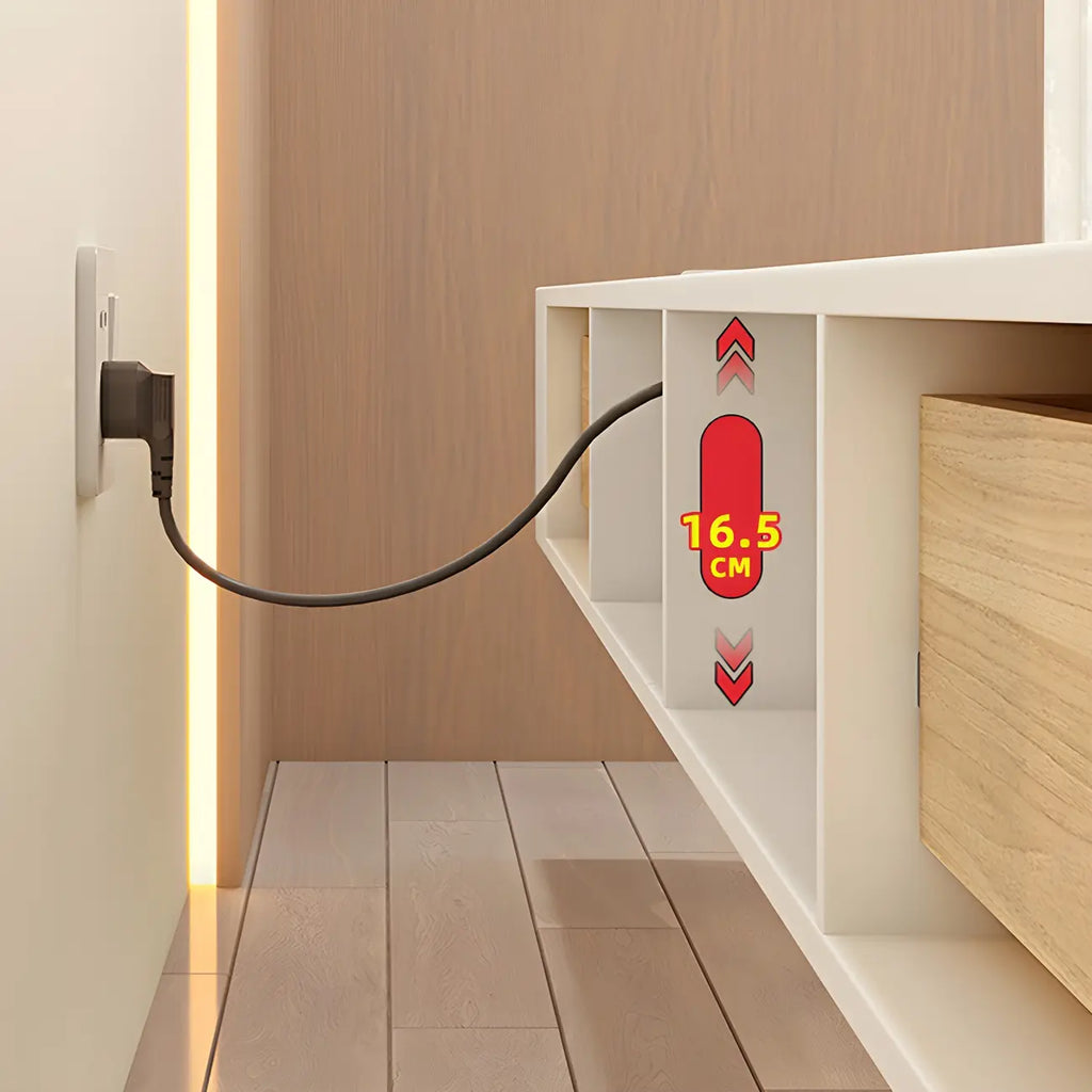 87 Black Modern Oak Wood Storage Floating TV Stand